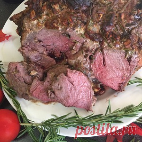 Баранья нога, запечённая в духовке - кулинарный рецепт