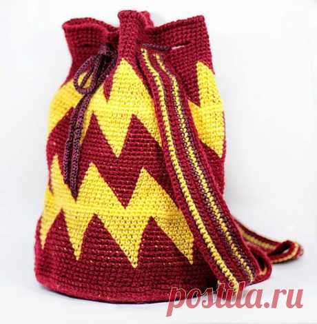 tru-knitting: Вяжем мочилу — колумбийскую жаккардовую сумку