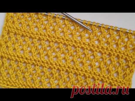 Ajurlu kolay iki şiş örgü modeli anlatımı ✔️knitting crochet