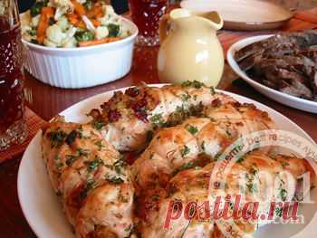 Приготовление куриного рулета с сыром и помидорами - Рулет