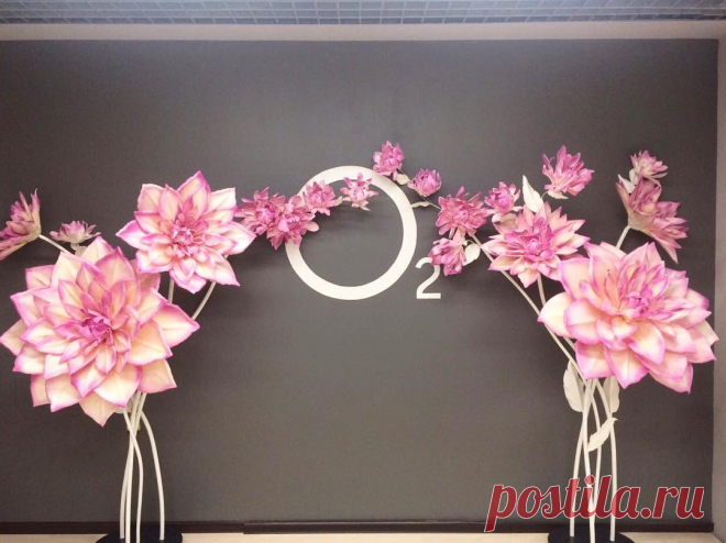 Большие цветы. Мастер-классы. Цветы из бумаги.