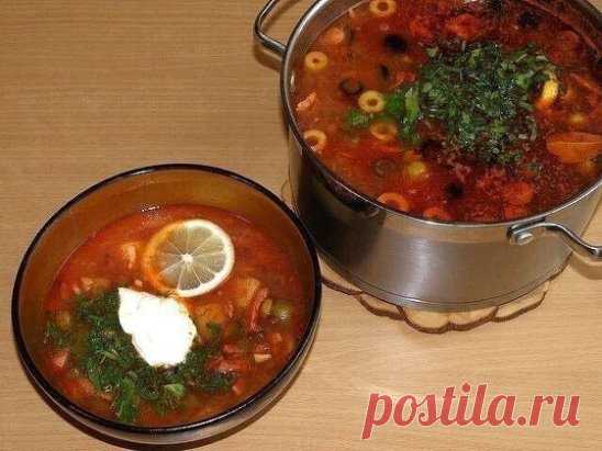 Моя любимая солянка — самый правильный рецепт! 
 
Вкуснее супчика я не пробовала