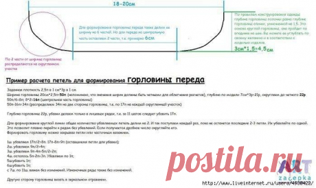 РАСЧЕТ ПЕТЕЛЬ ДЛЯ ФОРМИРОВАНИЯ ГОРЛОВИНЫ - УНИВЕРСАЛЬНЫЙ МЕТОД.