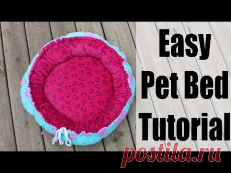 Easy Reversible Pet Bed Sewing tutorial - YouTube