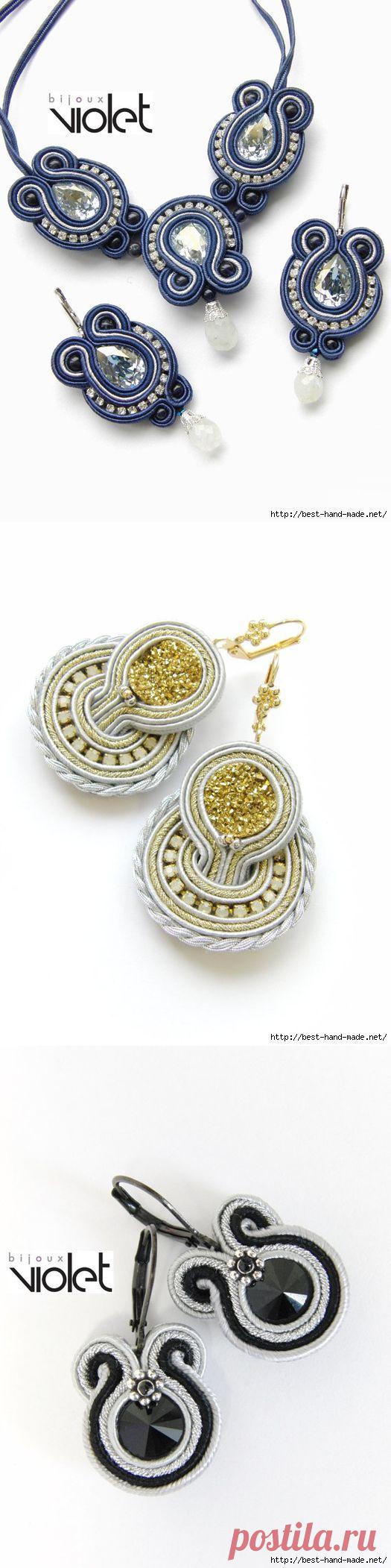 Элегантные сутажные украшения от Violetbijoux, Словакия.