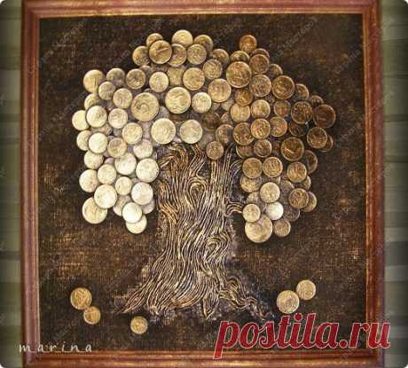Денежное дерево - коллаж