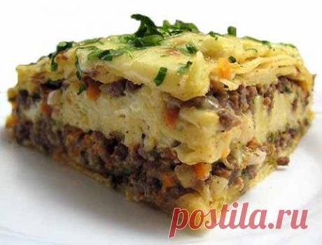 Мясной пирог из тонкого лаваша | Домашняя кулинария