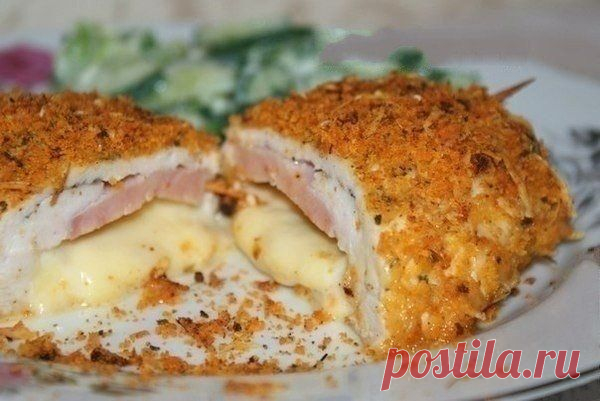 Как приготовить шницель из куриной грудки кордон блю - рецепт, ингридиенты и фотографии