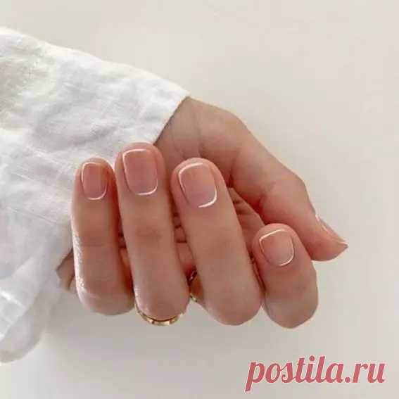 Прозрачный маникюр с белыми вставками - купить в Киеве | Tufishop.com.ua