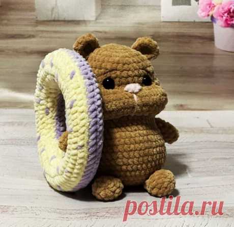 Хомяк и пончик крючком. Амигуруми схемы и описания. Автор: Виктория Логинова | IRINELY.ART
