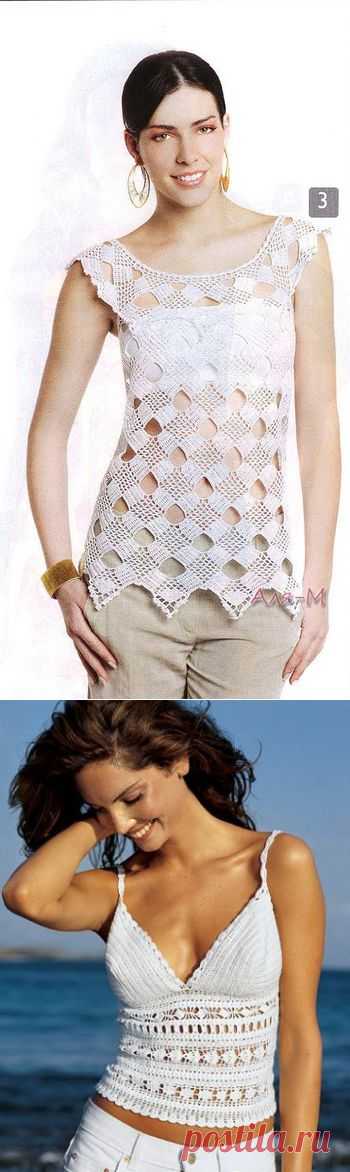 Топы крючком. Подборка 55.