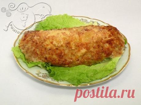 Мясной рулет с грибами