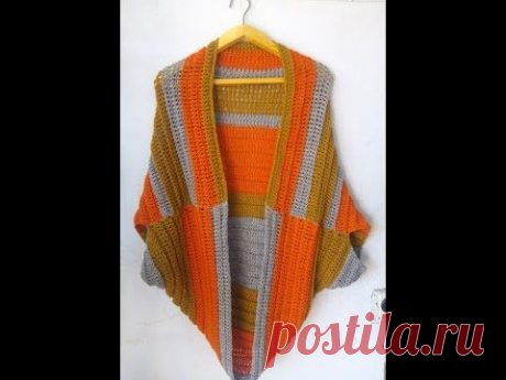 crochet easy shrug tutorial
