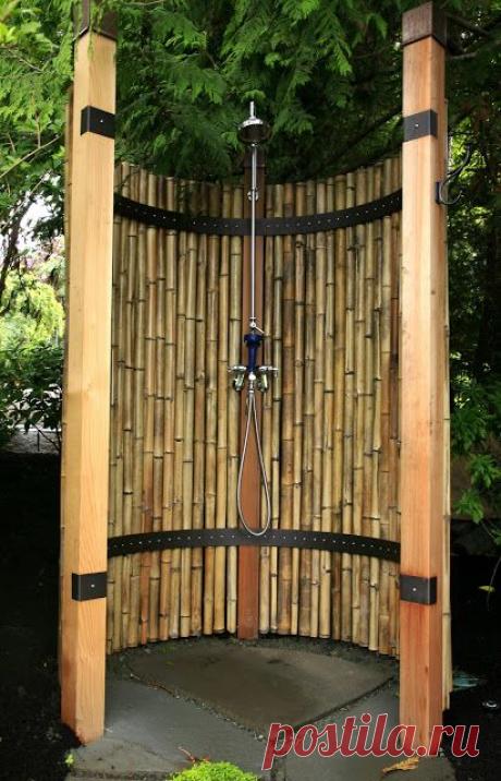 (1) Garden Shower- pinning this on Products I Love with irony. Invaded by bamboo - need to find crafts to use those long sturdy stalks.