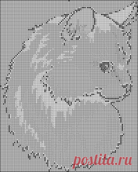 A white cat xstitch free pattern.