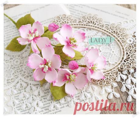 Foamiran Apple Blossom Flowers - Scrap Art by Lady E
