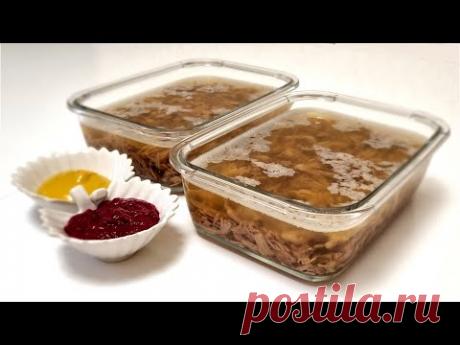 Обещанный холодец с индюшиными шейками/Turkey neck jellied meat