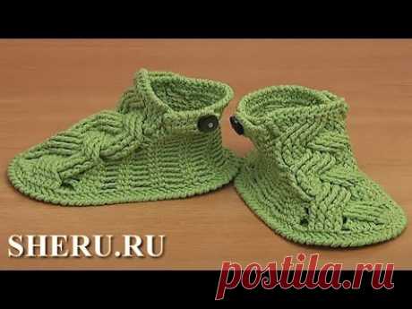 Вязаные пинетки крючком