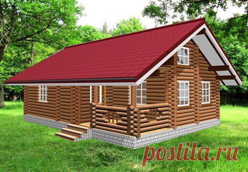 Проект деревянного одноэтажного дома