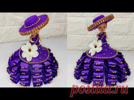 Doll decoration ideas || Simpel way to decorate dolls || Hias boneka dari pita satin