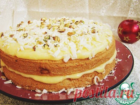 Ангельский торт с лимонным кремом – кулинарный рецепт