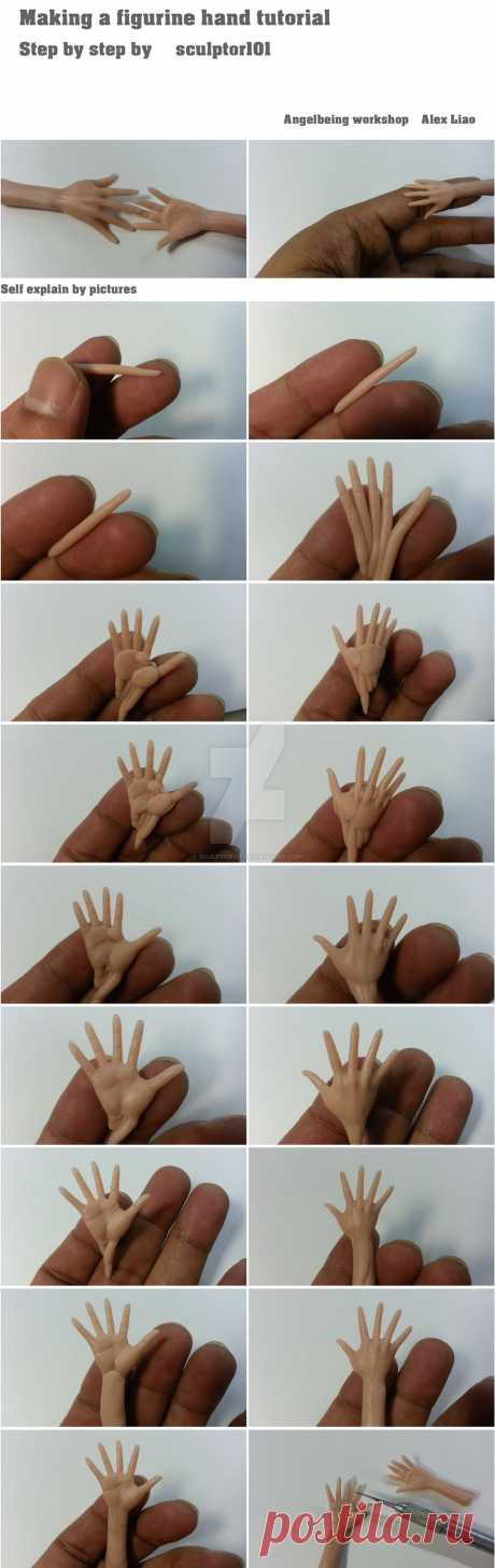 Making a figurine hand tutorial part I by sculptor101 on DeviantArt