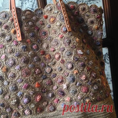 (36) SOPHIE DIGARD HANDBAG SDHB_03 . The textures created for this bag in taupe and muted colors is exceptional.....Its all about the right yarn (waxed …