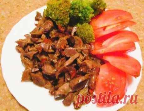 Кулинарный рецепт Желудочки куриные с соевым соусом с фото
