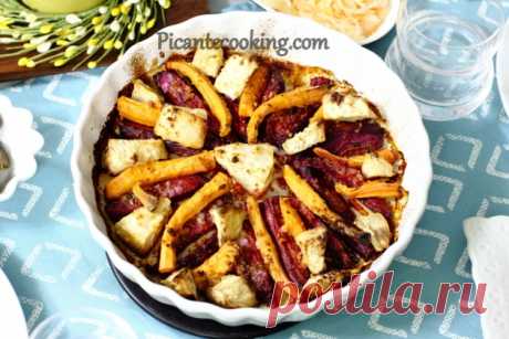 Запечені кореневі овочі з медом та гірчицею | Picantecooking