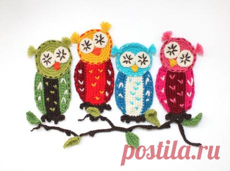 Аппликации вязаные