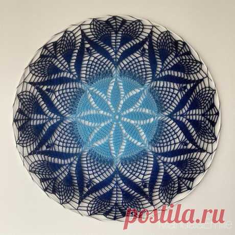 Космически красивая салфетка крючком
