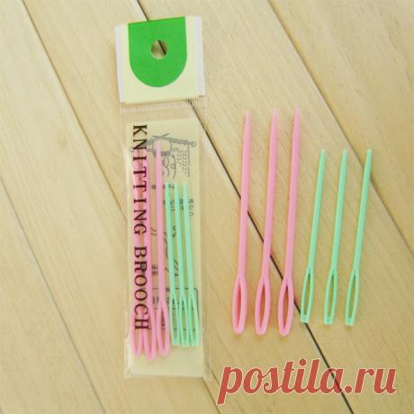 6 Шт./лот Muliti Цвета Пластиковые Рук Мулине, мулине, Пряжа Штопки Гобеленовые Иглы Вязать Инструмент VBD88 P40 купить на AliExpress