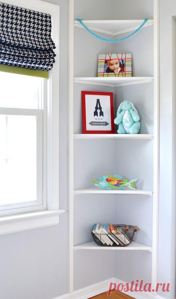 33 Идеи угловых полок в интерьере