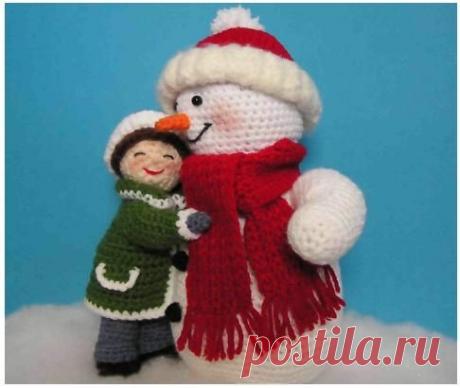 девочка и снеговик