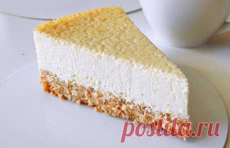 Чизкейк без сахара с кокосовой основой