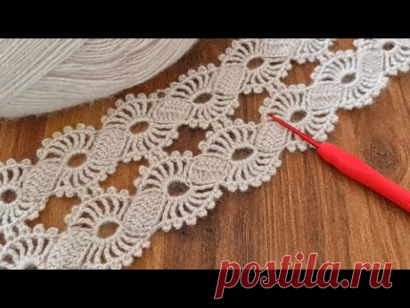 Очень простая схема вязания шали крючком.