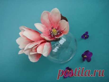 цветы магнолии из мастики. Gumpaste flowers. Making a Gumpaste Magnolia.
