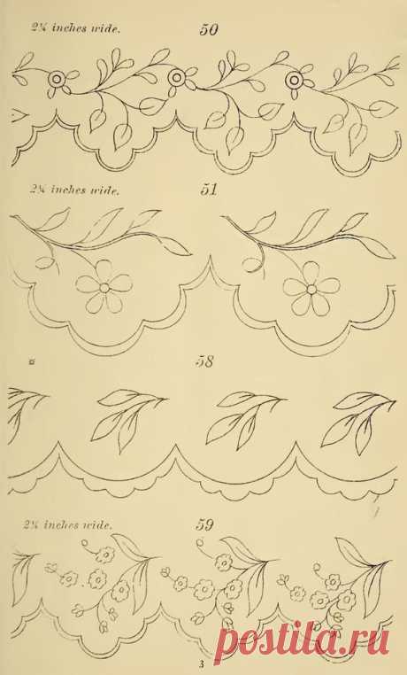 Rare Book 220 Vintage Embroidery Patterns Published 1880: Digital Edition eBook Downloadable Patterns