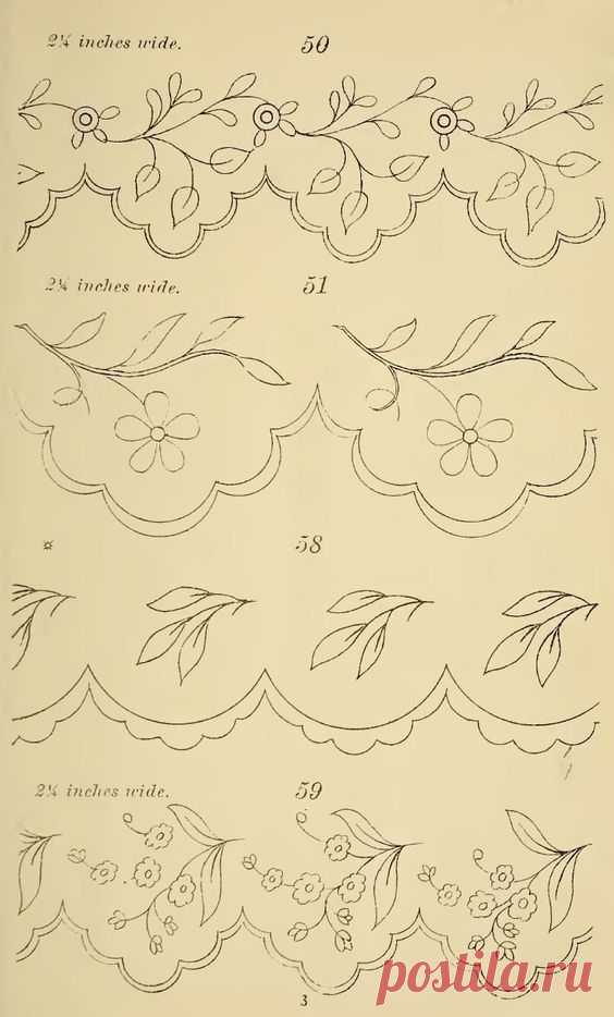 Rare Book 220 Vintage Embroidery Patterns Published 1880: Digital Edition eBook Downloadable Patterns