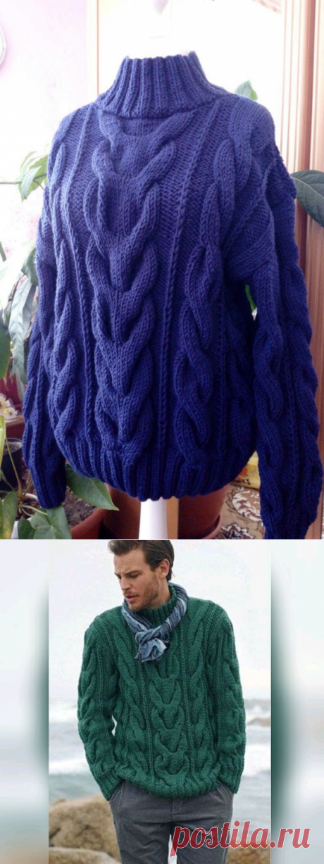 Men's knit sweater Chunky knit men's pullover Irish | Etsy