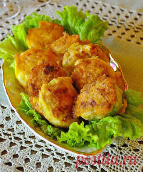 Кабачковые колечки с фаршем