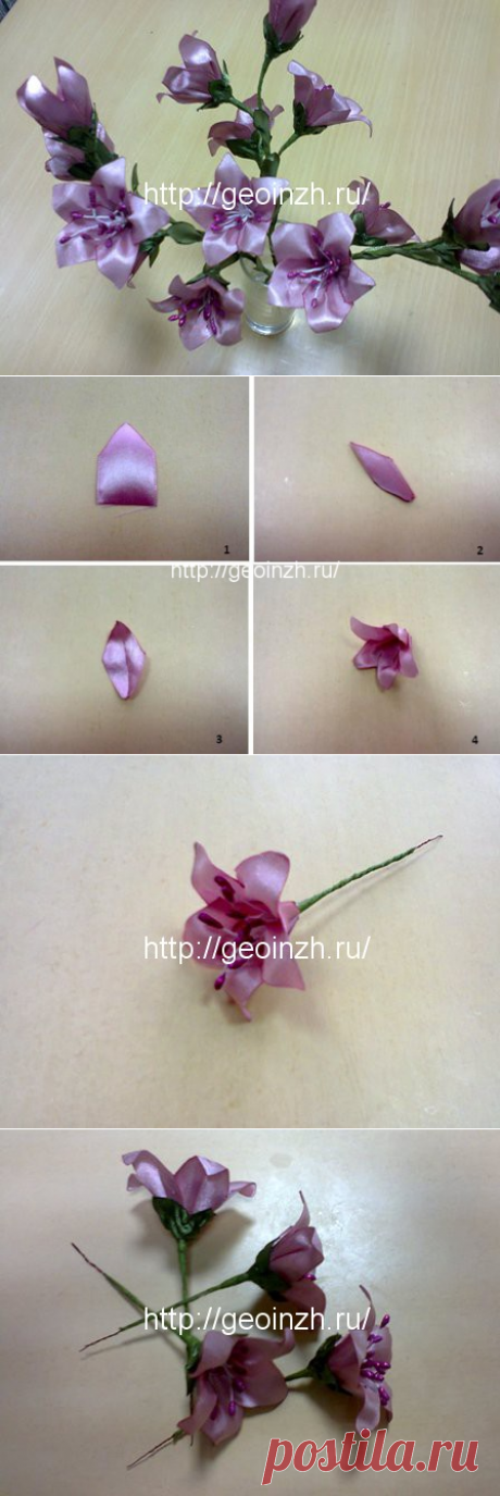 Как сделать колокольчики из лент