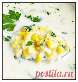 Сырный суп с кукурузой