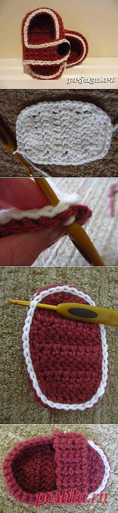 Пинетки-сандалики с двойной подошвой мастер класс