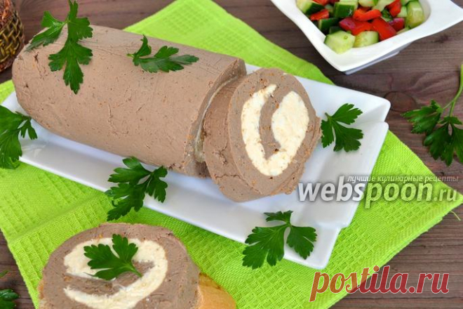 Рулет из куриной печени с яично-сырной начинкой рецепт с фото на Webspoon.ru