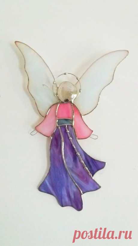 Ángel vidriera suncatcher glass ángel Tiffany estilo primera comunión cumpleaños regalo bautismo niños hechos a mano ángel colgante ángel - Etsy Chile