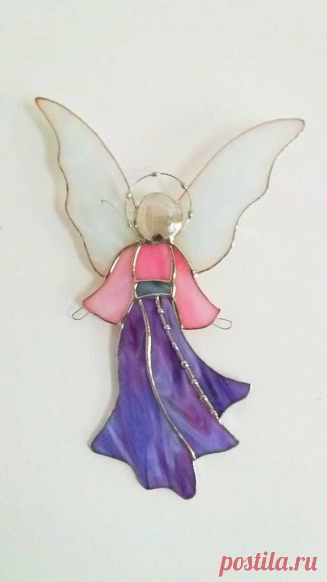 Ángel vidriera suncatcher glass ángel Tiffany estilo primera comunión cumpleaños regalo bautismo niños hechos a mano ángel colgante ángel - Etsy Chile