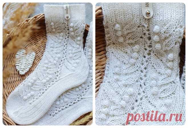 Узоры для носков спицами: 12 простых и красивых вариантов со схемами | Вяжем вместе! | Дзен