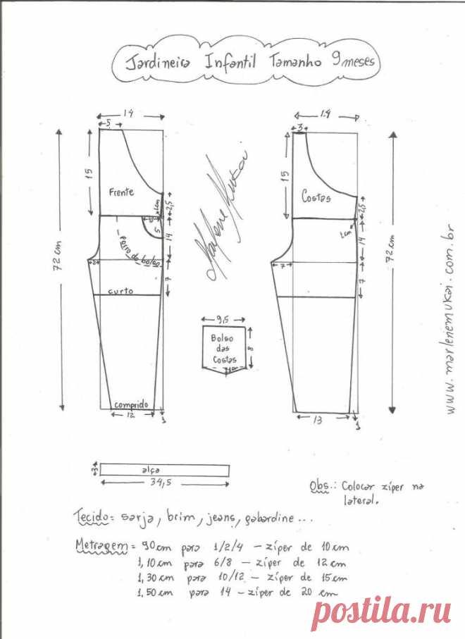 Выкройка детского комбинезона на возраст от 9 месяцев до 14 лет (Шитье и крой) – Журнал Вдохновение Рукодельницы
