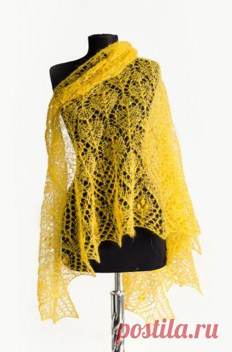 Шаль Маори спицами. Дизайнер Дарья Сорокина, Вязание для женщин